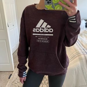 Maroon Adidas Crewneck Sweatshirt
